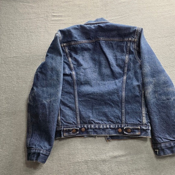 Vintage Levis 70506 0317 Blanket Lined Denim Trucker Jacket Made in USA Mens 34 - Picture 12 of 13